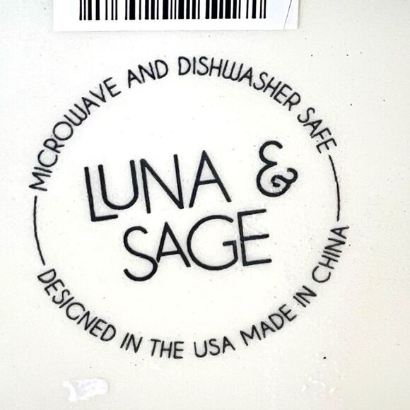 NWT LUNA & SAGE Gorgeous Macaron Lilac/White Glossy Ceramic 7”Canister Jar w Lid - Picture 10 of 12